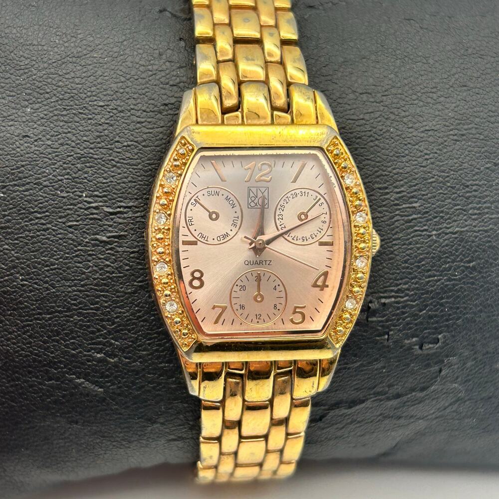 NY&C Rose Gold Women’s Fashion Watch Working New Battery